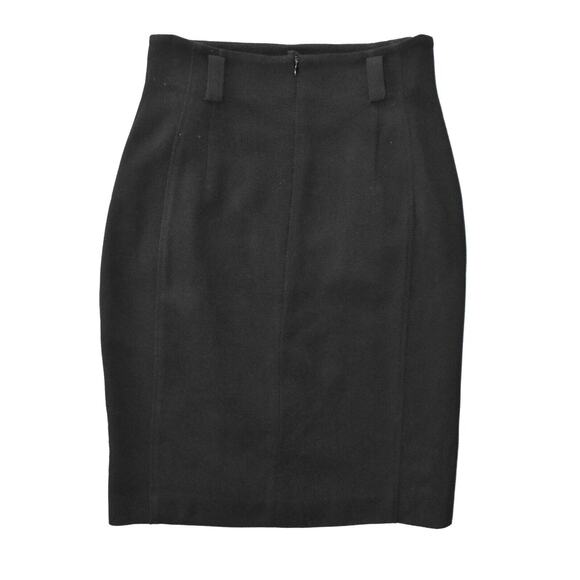 A7 Auth AKRIS PUNTO X BERGDORF GOODMAN Black Zip Front Pockets Pencil Skirt Sz 6 - Picture 2 of 4